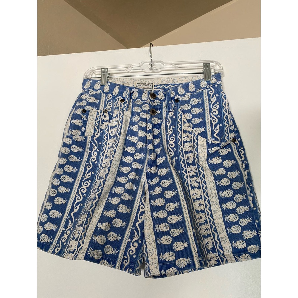 Vtg Arizona Jean Co. printed high waist shorts pineapple print womens M /28”